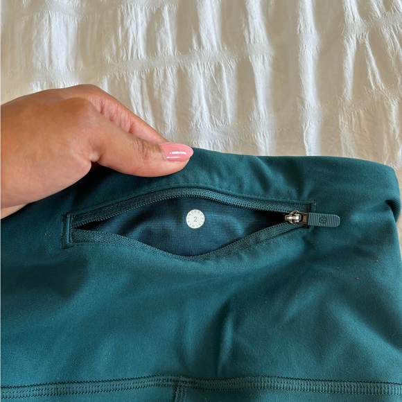 Greenish Lululemon Lined Leggings - Picture 3 of 4